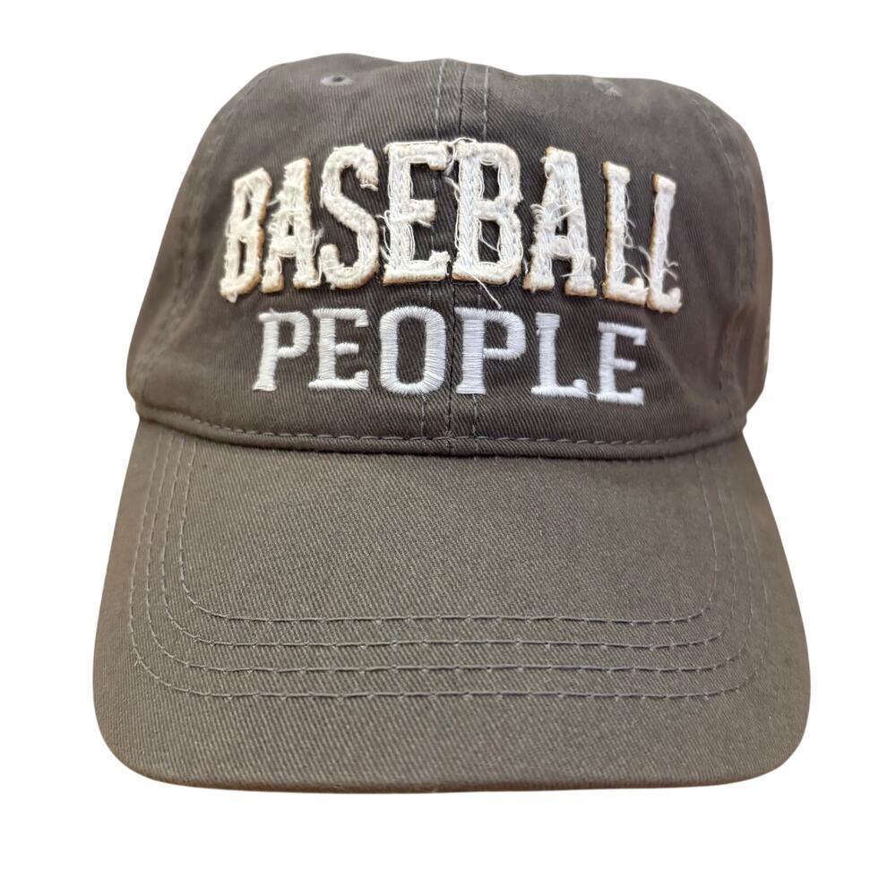NWT We People "BASEBALL PEOPLE" Adjustable Strap Hat Dad Cap Mom‎ Gray Travel